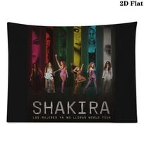Shakira Sieninė gobelenas Estetiškas sienos kabinamas spausdinto audinio pledas Dekoratyviniai gobelenai miegamajam svetainei namų dekoravimui 100cm x 150cm black