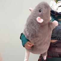 Mielas didelis pelės pliušinis pagalvės žaislas, Imitacinis animacinis žiurkės lėlė 35/50/90cm, Gimtadienio dovana gray