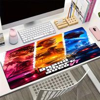 GTA 6 Theme Mouse Pad, Non Slip Rubber Base, Multifunctional Office & Home Decor, Perfect for Workspace Personalization. 40cmx90cm