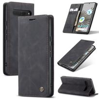 for Google Pixel 7 Pro 6 Pro Leather Case,CaseMe Retro Purse Luxury Magneti Card Holder Wallet Cover For Google Pixel 7 Pro f Google Pixel 6 juoda