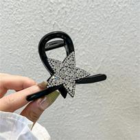 Shining Rhinestone Grab Cawl Clips Women Pentagram Shape Hair Clips Head Back Spoon Hairpin Girls Hair Accessories Jewelry