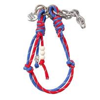 Woven Phone Lanyard Wrist Strap for Phone Devices Featuring Adjustable Length and Stylish Easy Access To Your Smartphone mėlyna/raudona