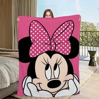 Mielas M-Minnie M-Mickey Mouse DSN pledas Flanelinis šiltas komfortas minkštas pliušinis pledas Piknikui Lovoms Sofoms Namams Ir Miegamiesiems 30x40in pink