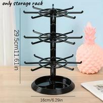 Rotating Earring Storage Rack Women's Earring Display Rack Bead Bracelet Hanging Necklace Hand Jewelry Box white