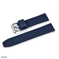 Profesionalus nardymo laikrodžio dirželis FKM guminis dirželis 18mm 20mm 22mm 24mm Greito atsegimo kulkos formos  Nardymo laikrodžiui Atsparus vandeniui Patvarus 18mm blue