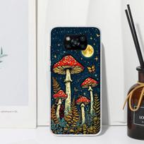 Colorful Mushroom Phone Case For Xiaomi Poco X7 X6 X5 M7 M8 Pro F7 Ultra Redmi 15C 15 13C 13 12C 12 10 10C 10A Art Fundas Poco X Xiaomi Poco X7 black