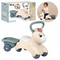 Smoby vaikiška stumiama transporto priemonė 2 viename su priekaba, 43 × 70 × 23 cm