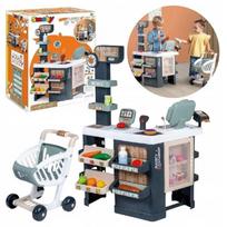 Smoby Fresh Market vaikų parduotuvė su kasos aparatu, vežimėliu ir 42 priedais