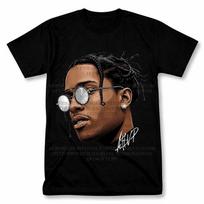 ASAP Rocky T-Shirt Asap Mob 90's Hip Hop Graphic T Shirt Vintage Rap Tee S brown