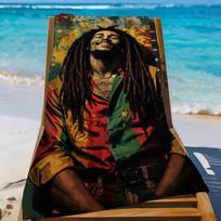 Dainininkas Bob Marley Rankšluostis Sportinis Greitai Džiūstantis Kelioninis Stovyklavimo Įranga Smėlio Neveikiantis Minkštas Lengvas Didelis Paplūdimio Rankšluostis STJ150x180CM