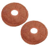 Plush Mop Cloths For MOVA For MOBIUS 60 Robot Vacuum, HyperClean Replacement Pads With Heat Lock Design For Spotless Floors brown