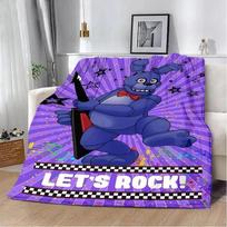 Cartoon Five Nights at Freddys Printed Blanket  Soft Comfortable Warm for Home Travel Birthday Gifts 100cm x 150cm purple