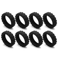 8PCS/Set Silicone Travel Luggage Caster Shoes with Silent Sound Reduce Noise Wear Trolley Box Casters Cover for Luggage black