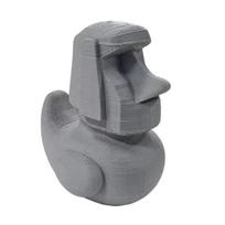 3D Printed Moai Duck Statue, Easter Island Stone Head Figurine, Funny Desk Decor for Office Shelf, Creative Gift for Men