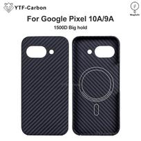 YTF Magnetic Case For Google Pixel 10A 9A Aramid Fiber phone case for magnetic 10A Thin Luxury 9A  cover protective Kevlar case Google Pixel 10a