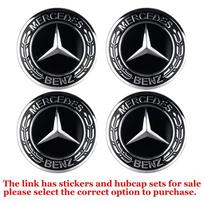 56/60/63/65/68MM Car Badge Wheel Center Cover Hub Cap Stickers Mercedes Benz A B C Class AMG Smart Fortwo 451 W203 W202 Gla FD1 60MM Sticker