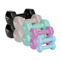 >>>HEX ketaus vinilo hantelių rinkinys 30 kg (2x1 kg + 2x2 kg + 2x3 kg + 2x4 kg + 2x5 kg), REBEL ACTIVE