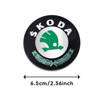 56/60/65/68MM Car Wheel Center Hub Caps Sticker Tire Rim Covers For Skoda S Fabia Rapid Superb Octavia A5 a7 2 Kodiaq Scala VRS white