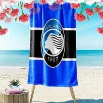 Atalanta Bergamo Print Beach Towel, Large Soft Quick Dry Towel for Beach Camping Swimming 70cmx140cm(27x55inch) black