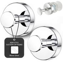 Heavy Duty Suction Cup Hooks for Shower, Bathroom, And Kitchen - No Drill Wall Mounted Towel Hooks with Vacuum Technology, Holds 15Lbs on Glass