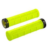 Supacaz GRIZIPS Silicone Bike Handlebar Grips Mountain Trail Cycling Shock Absorption Non-Slip Grip Pair Yellow Pair yellow