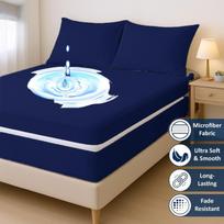 Waterproof Mattress Cover Zippered Microfiber 360° Coverage 90x200x30cm white