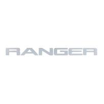 For Ranger 2015-2021 Grille Top Logo Letter Grill RANGER 3D Emblem Original Size ABS Sticker With Glue Chromium Styling L for T8 WILDTRAK