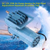 DC 12V 35W Air Pump Aerator for Fish Pond Aquaculture Aquarium Accessory Tool gray