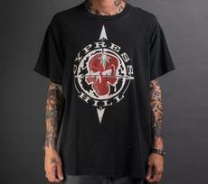 Unisex shirt Cotton Oversize Large Size 90 s Cypress Hill T-Shirt cotton unisex graphic printed XXL black