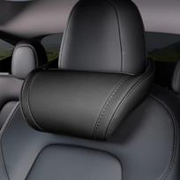For Tesla Model 3/Y/X/S Seat Headrest Travel Rest Neck Pillow PU Leather Neck Pillow Memory Foam Pillows Car Accessories