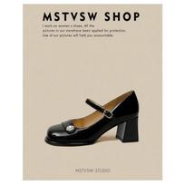 Fashion Shoes Women Heels Mary Janes Platform Lolita Shoes on Heels Pumps Women's Japanese Style Vintage Girls High Heel Shoes for Women 35