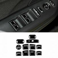 For Honda Civic 10th 2016-2021 Gloss Black Window Lift Switch Button Sticker 11x black