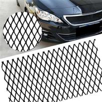 47.2  x 15.8  Car Grille Net Aluminum Alloy Diamond Grille Mesh Ventilation Hole gray