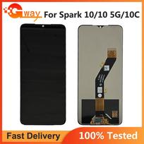 LCD Screen and Digitizer Full Assembly For Tecno Spark 10C KI5k KI5m gray