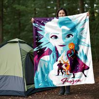 1 vnt., Disney Ledinė širdis pledas, minkštas užklotas lauko reikmėms, dovanų idėja, svetainei, kelionėms, stovyklavimui 80x120cm blue