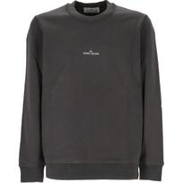 Stone Island Logo Print Crew Neck Long Sleeve Sweatshirt Men sweatshirt Charcoal K1S156100665S0083-V0065 M black