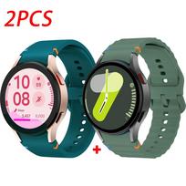 2 vnt. Samsung Galaxy laikrodžiui 7 dirželis 5Pro/6/4 classic 44mm 40mm Originalus silikoninis sportinis dirželis apyrankė correa Galaxy watch7 Dirželis Galaxy6 Cassic 43 47 black