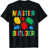 Master Builder Vaikų statybiniai kaladėlių žaislai Master Builder Marškinėliai XXXXXL juoda