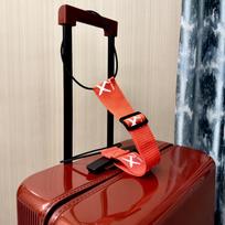 Aircraft Printed Nylon Luggage Fixed Strap with One Pack raudona