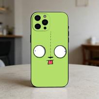 Cartoon I-Invader Zim Gir Phone Case For iPhone 17,16,15,14,13,12,11 Plus,Pro Max,SE4Soft Silicone Black Cover iPhone17air gray