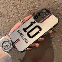 Barcelona digital 10 pattern phone case is suitable for Samsung S25 24 23 22 21 20 Plus/Ultra/FE anti-fall and shockproof Galaxy S25 plus black