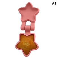 3D saulės žvaigždės lokio cake pop forma 3D spausdintas cake pop pjaustytuvas ir stūmiklis Nelipnios spurgų keksiukų formelės Kepimo įrankiai brown