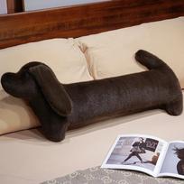50-110 cm ilgio takso pliušinė pagalvė, minkšta pagalvėlė, kimštas gyvūnas, lėlė, miegamojo, sofos, namų dekoracija 50cm šokoladas