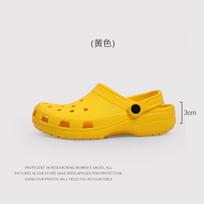Hole Shoes Hot-Selling Star Eva Foam New Breathable Explosion Spot 39 geltona