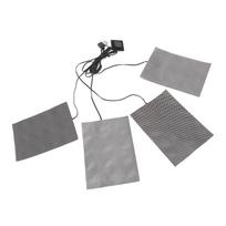 Electric Clothes Heater Pad 4 in 1 Heating Tablets Graphene 3 Adjustable Temperature USB Powered Soft Comfort Electric Heating Pads gray