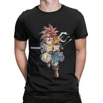 Crono from Chrono Trigger Graphic 100% Cotton T-Shirt Chrono Trigger Tees Tops For Men XS gray