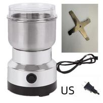 Multipurpose Electric Coffee Bean Grinding Tool Stainless Steel Milling Machine For Seeds Spices Herbs Nuts Coffee Grinder 1Pc US Plug 4 blade white