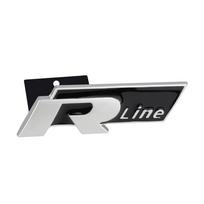 3D Car Front Grille Trunk Emblem Sticker For R Rline Logo Badge Stickers Volkswagen Polo Passat Golf Jetta KYUIT Polo Touran CC T-ROC