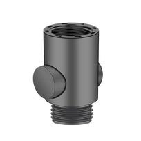 One-Button Shower Head Water Stop Valve Shower Head Controller  Shower Accessories gray