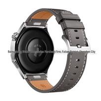 HUAWEI WATCH GT6/GT7 natūralios odos apyrankė - Oficialaus stiliaus GT6 laikrodžiui 22mm Interface pilka